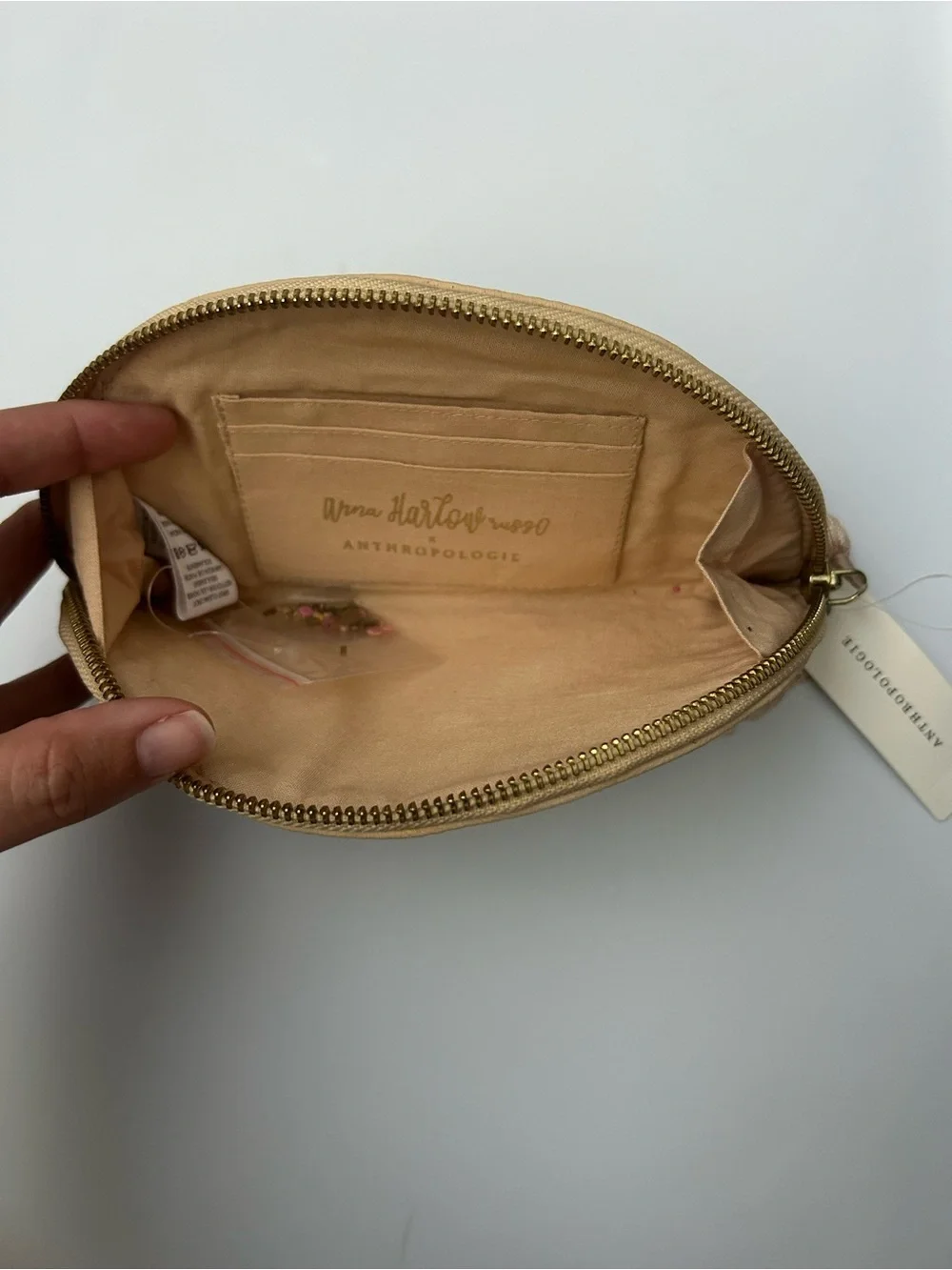 NWT Anthropologie Beaded Monogram Pouch - Letter K